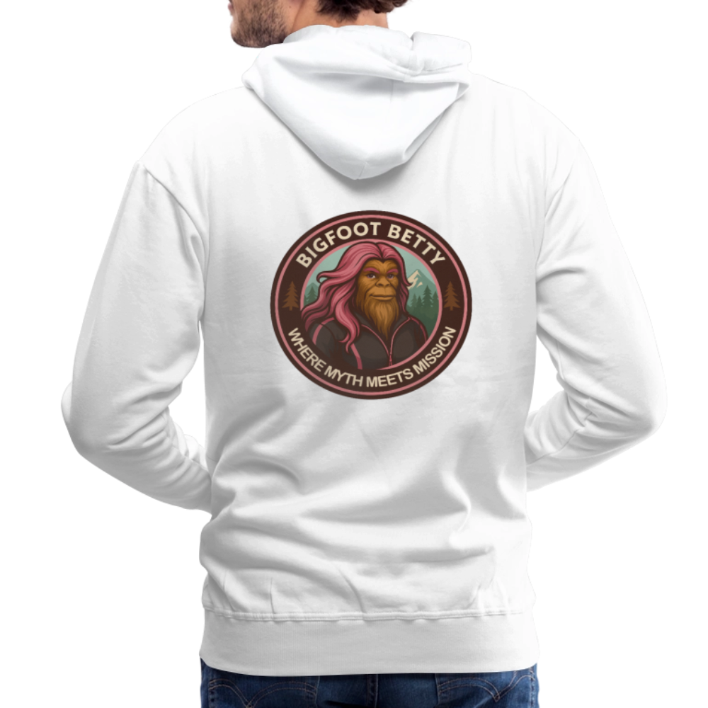 Men’s Premium Hoodie - Where Myth Meets Mission (RETRO) - white