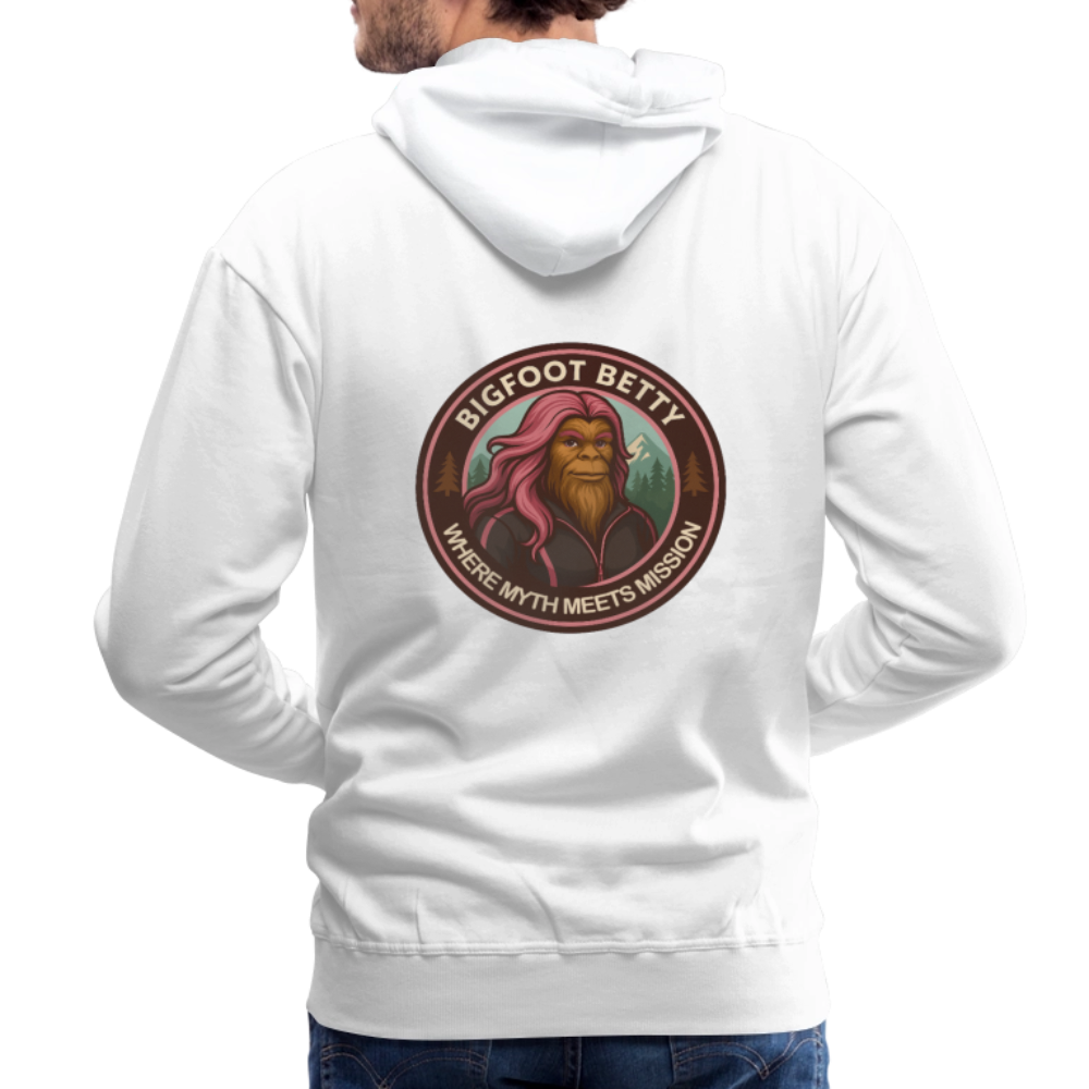 Men’s Premium Hoodie - Where Myth Meets Mission  (RETRO) - white