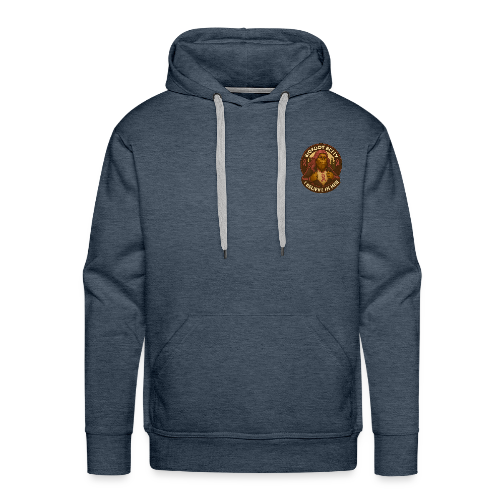 Men’s Premium Hoodie - Where Myth Meets Mission (F/B) (RETRO) - heather denim