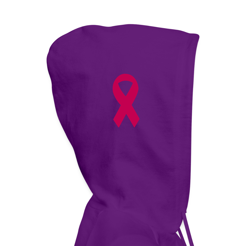 Women's Hoodie - BIGFOOT BETTY HEART - JEEP - PINK RIBBON - purple