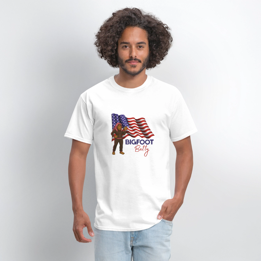 BFB July 4 -Waving Flag Unisex Classic T-Shirt - white
