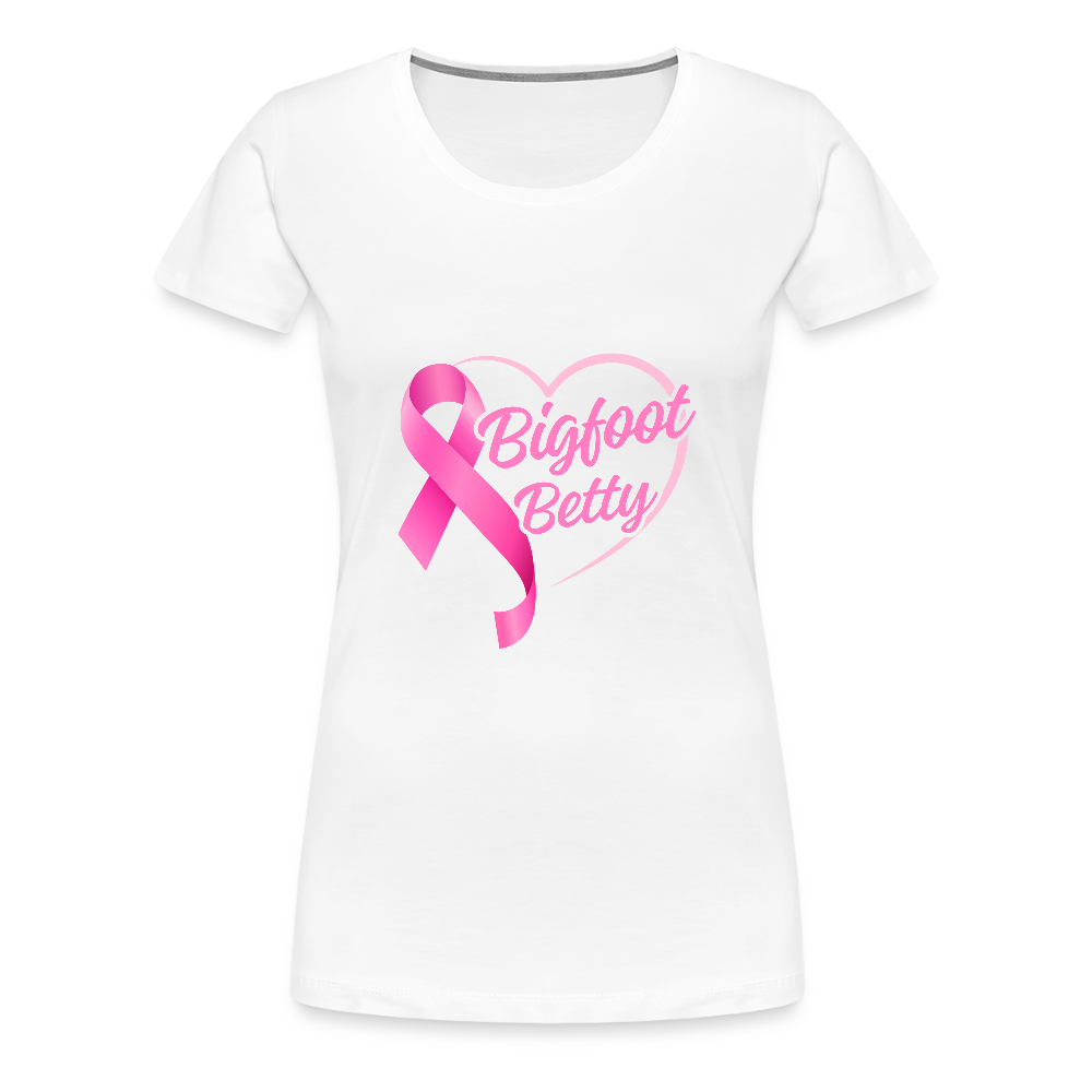 Women’s Premium T-Shirt - BFB Pink Ribbon - white