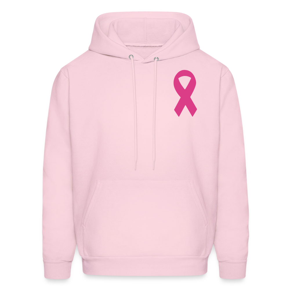 Men's Hoodie - I Believe In Her (RETRO) PINK RIBBON - pale pink