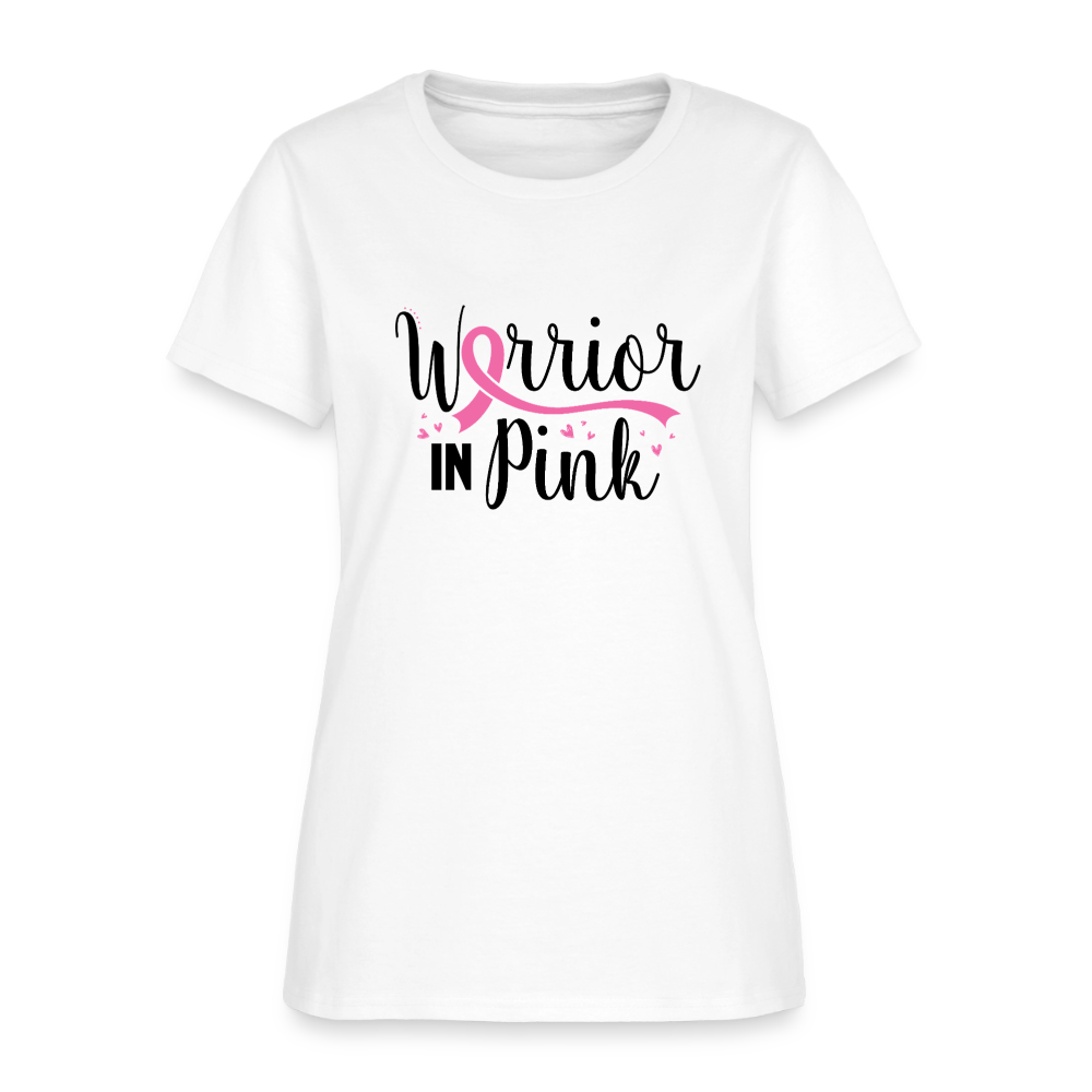 Women's Warrior in Pink T-Shirt - white
