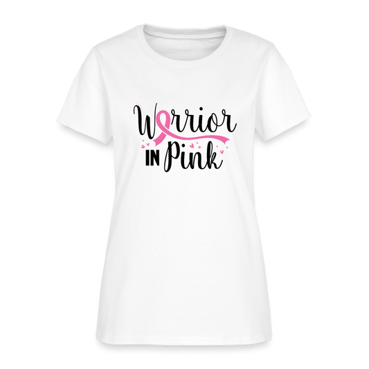 Women's Warrior in Pink T-Shirt - white
