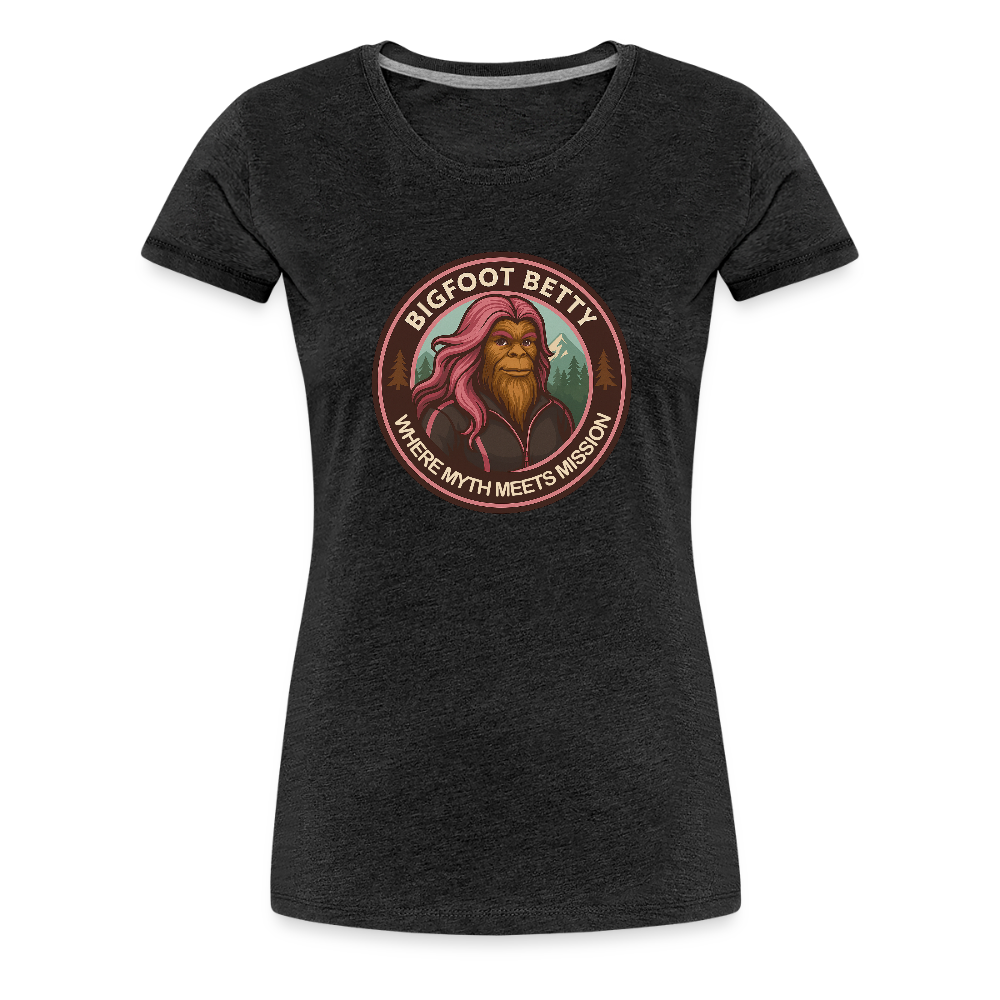 Women’s Premium T-Shirt - Where Myth Meets Mission (RETRO) - charcoal grey