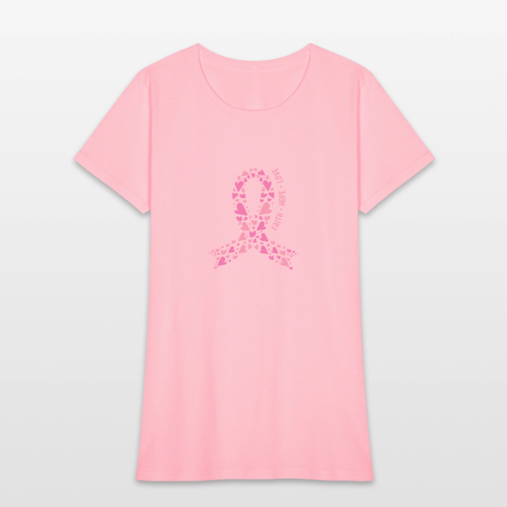 Women's Faith Hope Love T-Shirt - pink