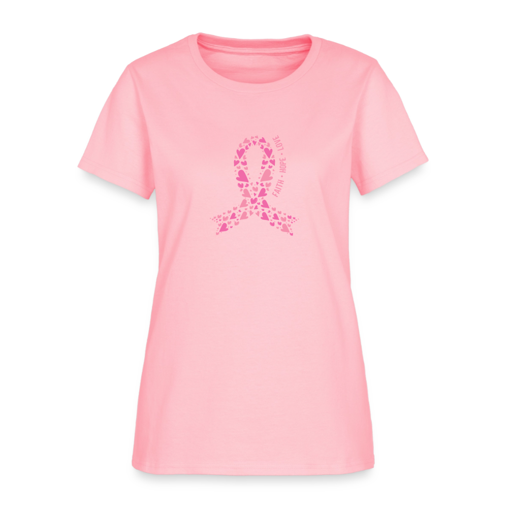 Women's Faith Hope Love T-Shirt - pink