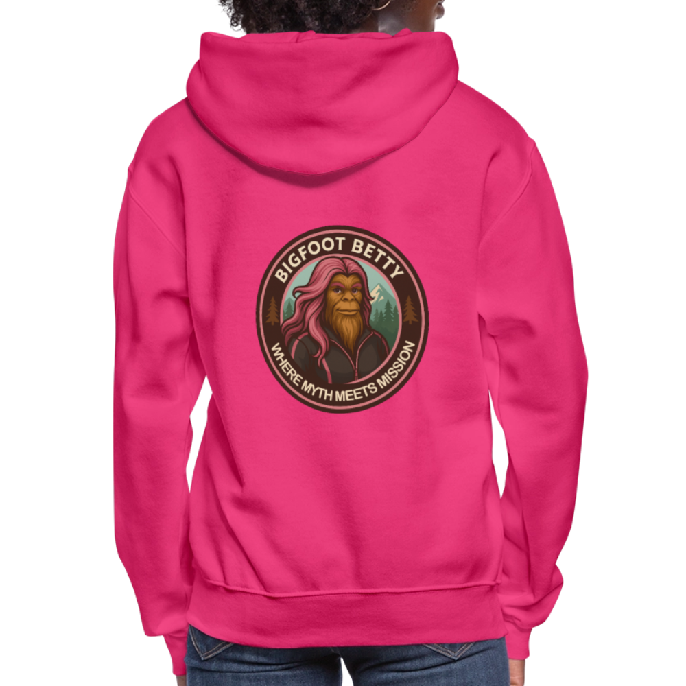 Women's Hoodie - Where Myth Meets Mission (RETRO) - fuchsia