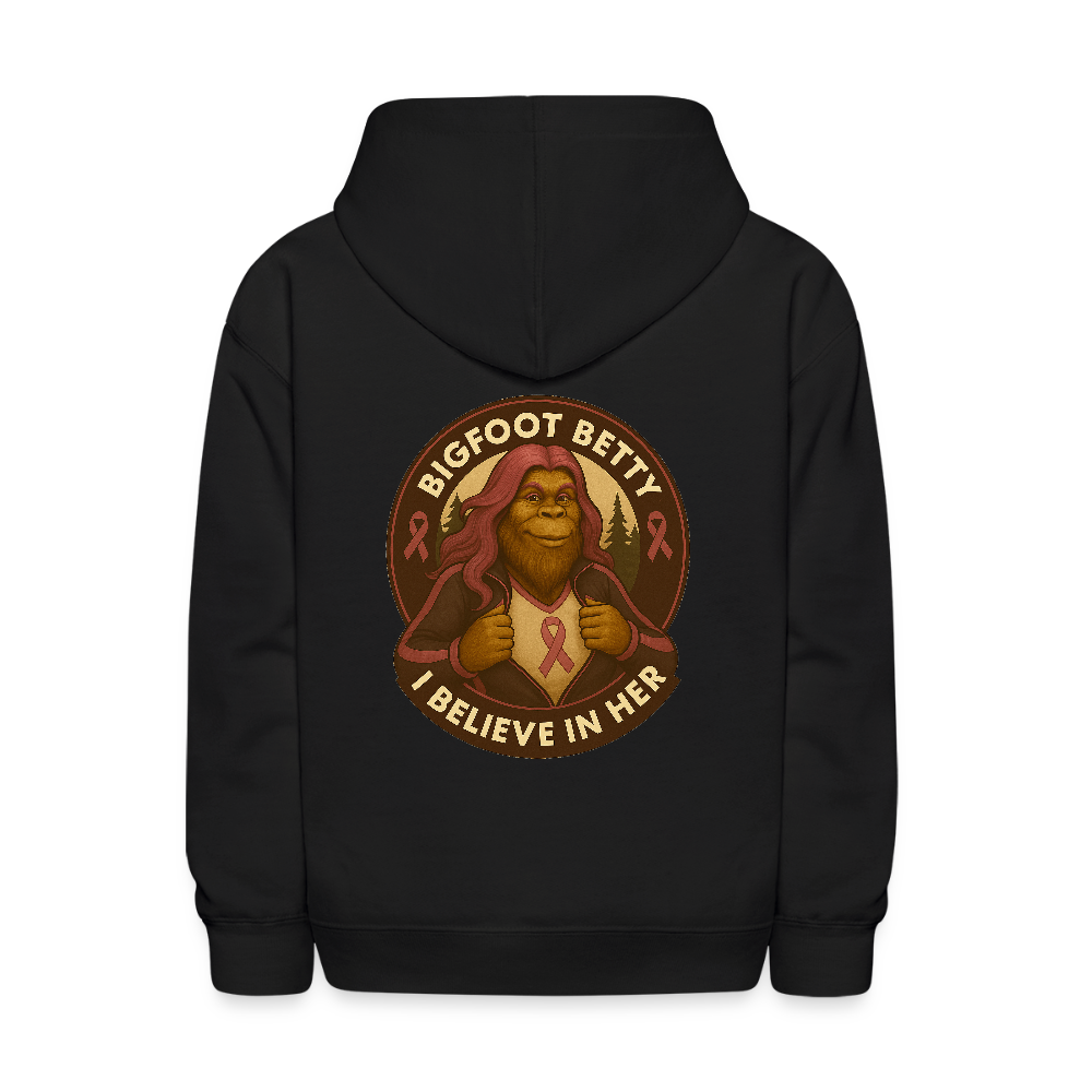 Kids' Hoodie - I Believe In Her (F/B) (RETRO) - black