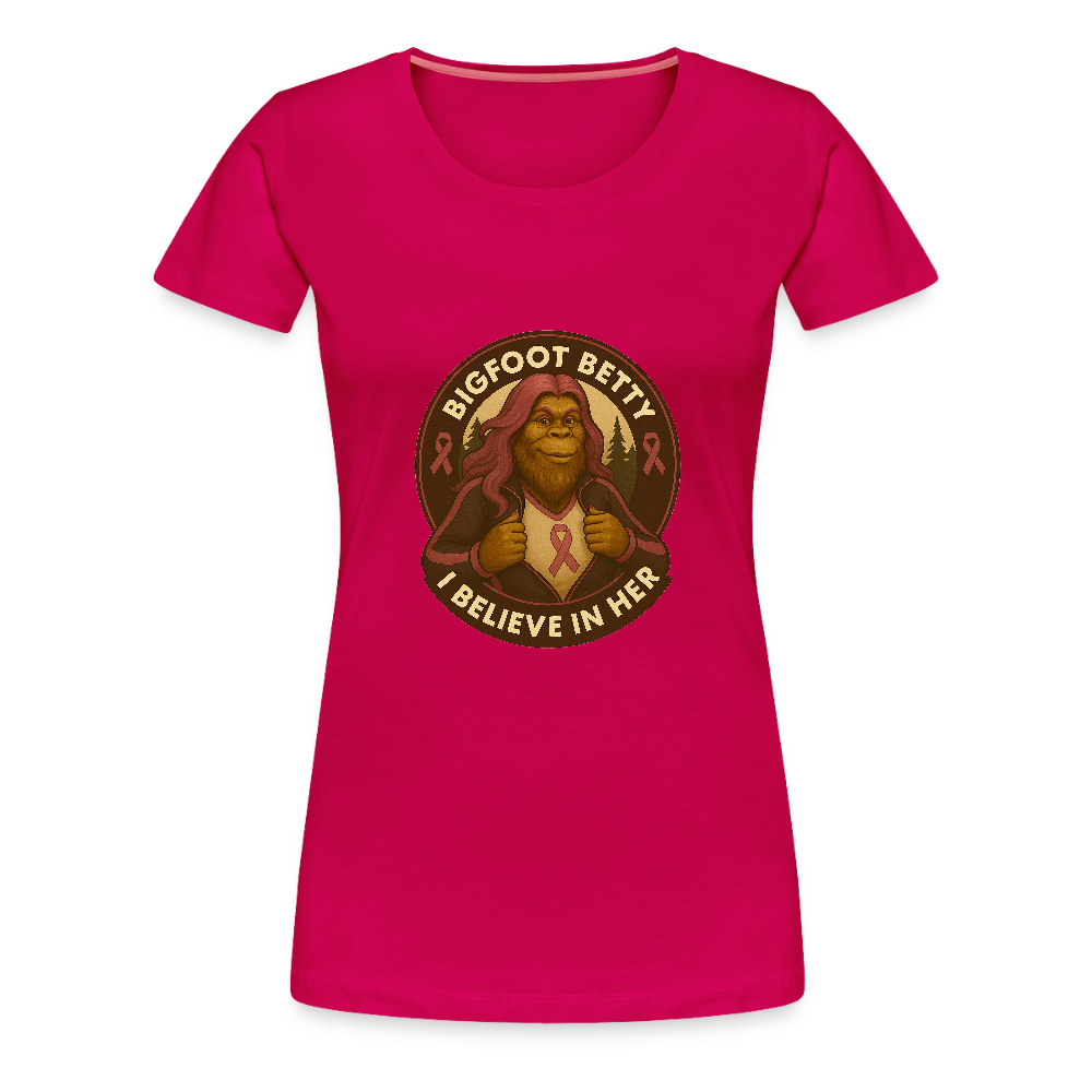 Women’s Premium T-Shirt - I Believe In Her (RETRO) - dark pink