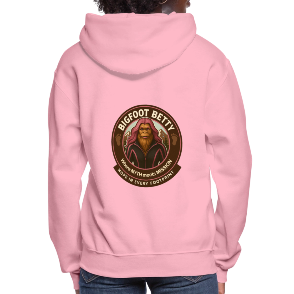 Women's Hoodie - Hope in Every Footprint (RETRO) - classic pink