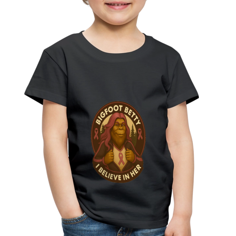 Toddler Premium T-Shirt - I Believe In Her  (RETRO) - black