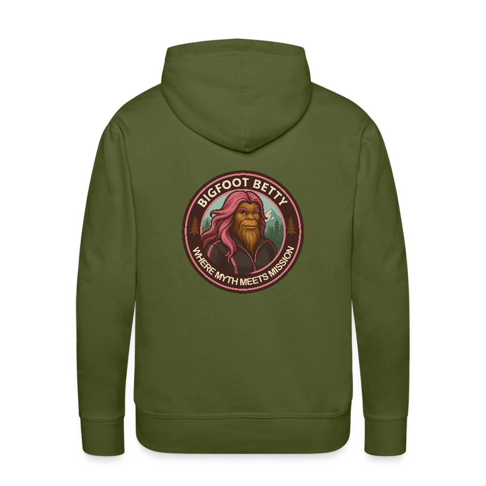 Men’s Premium Hoodie - Where Myth Meets Mission (RETRO) - olive green