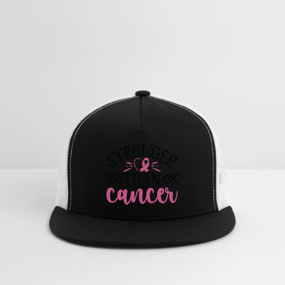 Stronger Than Cancer Trucker Hat - black/white