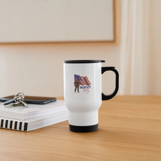 BFB July 4 - Waving Flag Travel Mug - white