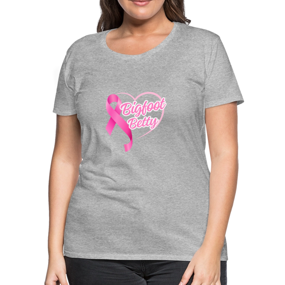 Women’s Premium T-Shirt - BFB Pink Ribbon - heather gray