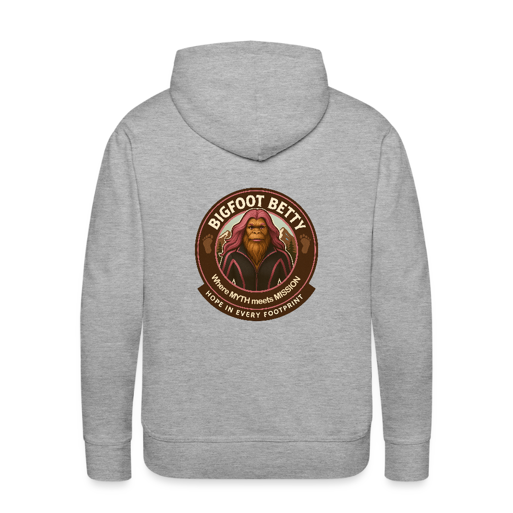 Men’s Premium Hoodie - I Believe In Her (F/B) (RETRO) - heather grey
