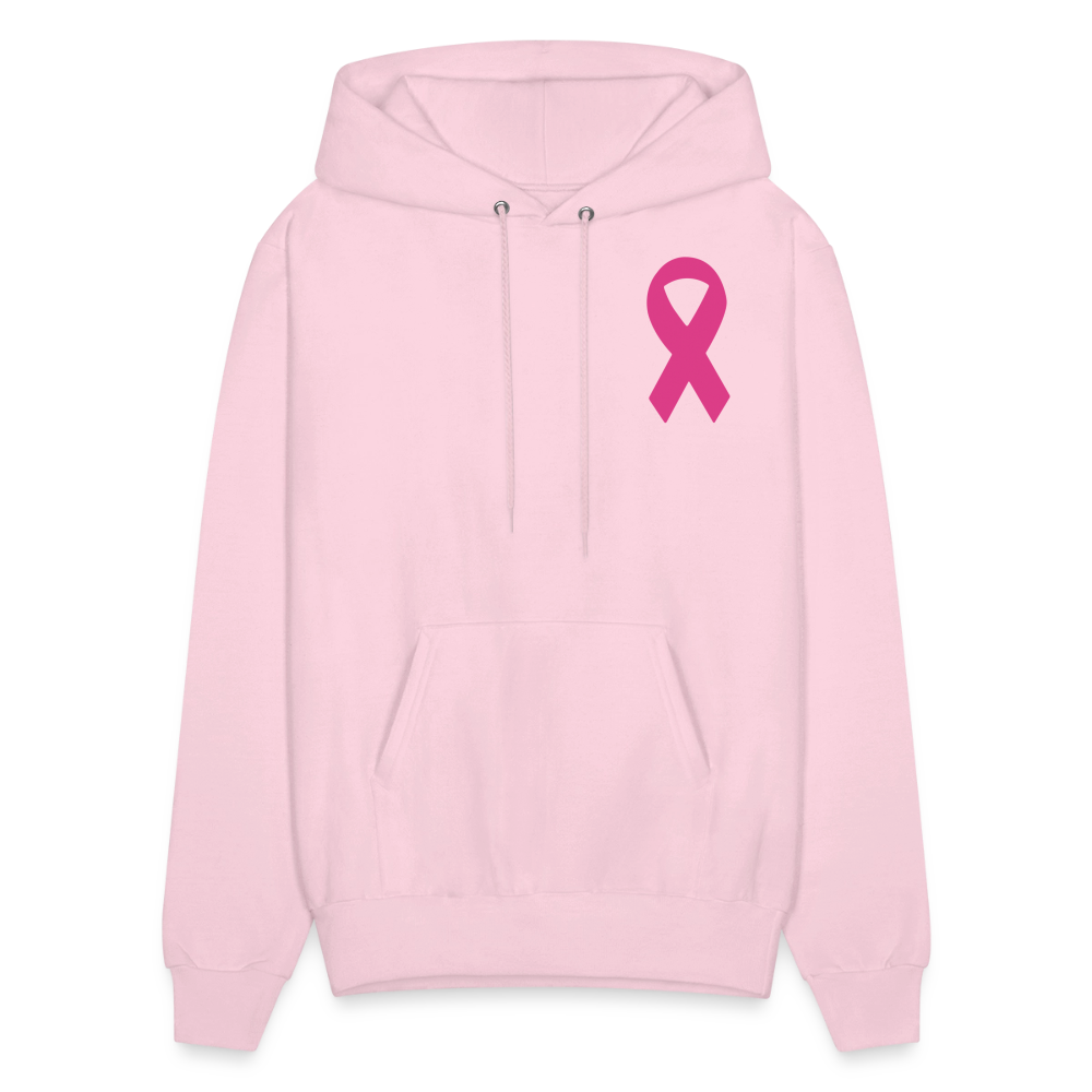 Men's Hoodie - Where Myth Meets Mission (RETRO) PINK RIBBON - pale pink