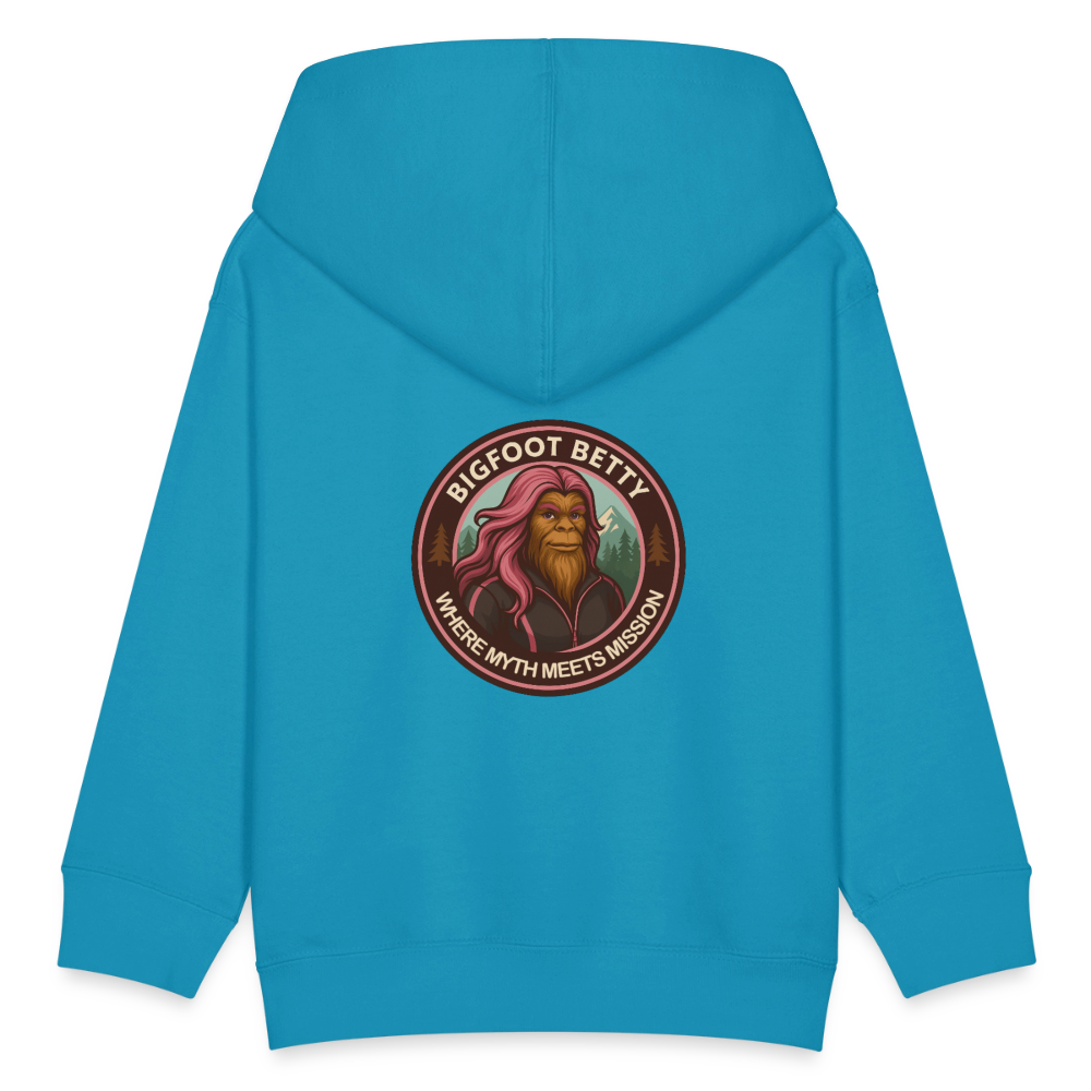 Kids' Hoodie - Where Myth Meets Mission (F/B) (RETRO) - turquoise