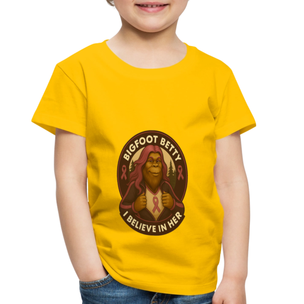 Toddler Premium T-Shirt - I Believe In Her  (RETRO) - sun yellow