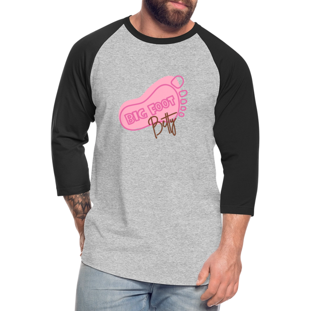 Baseball T-Shirt - BFB FootPrint - heather gray/black