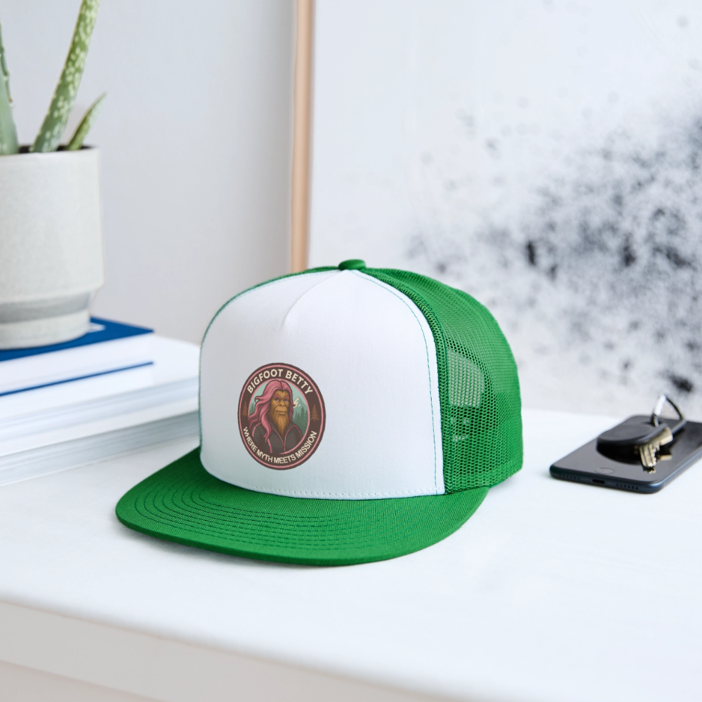 Trucker Hat - Where Myth Meets Mission (RETRO) - white/kelly green