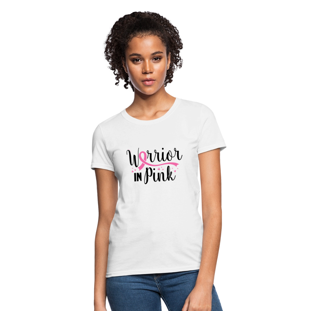 Women's Warrior in Pink T-Shirt - white