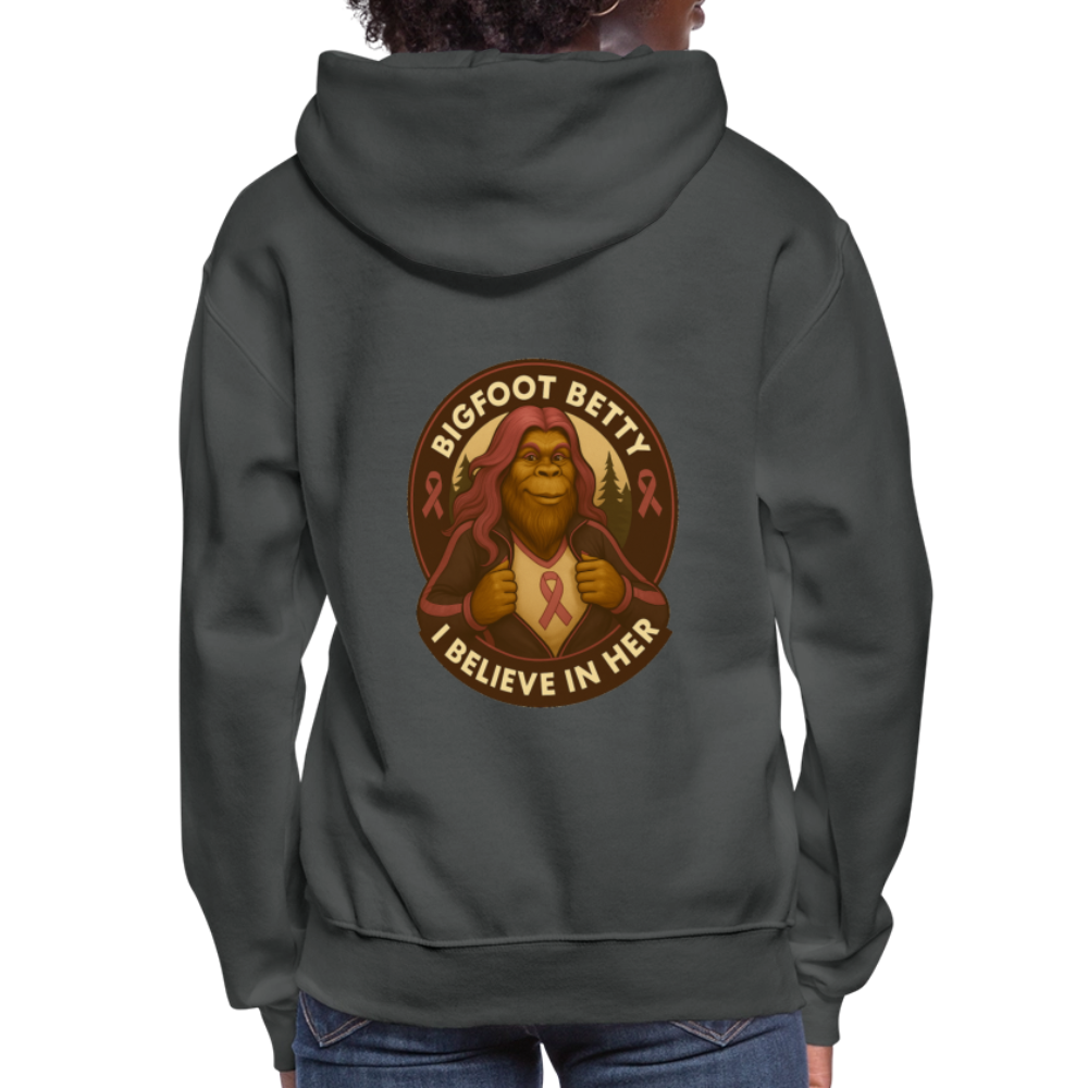 Women's Hoodie - I Believe In Her (RETRO) - asphalt