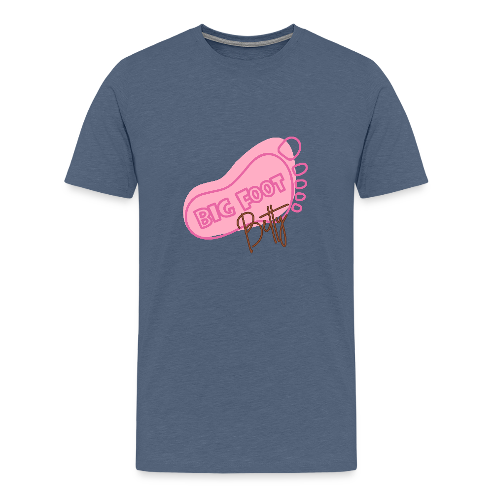 Men's Premium T-Shirt - BFB FootPrint - heather blue