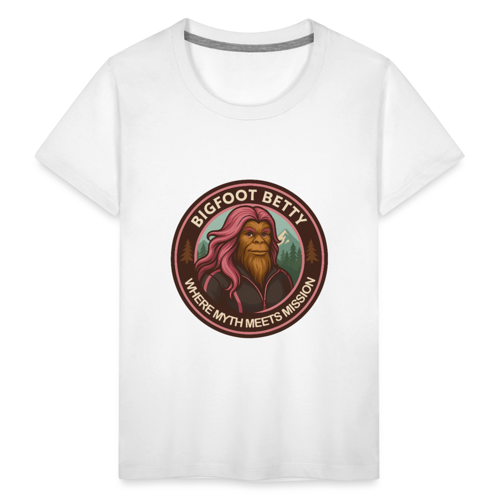 Toddler Premium T-Shirt - Where Myth Meets Mission (RETRO) - white