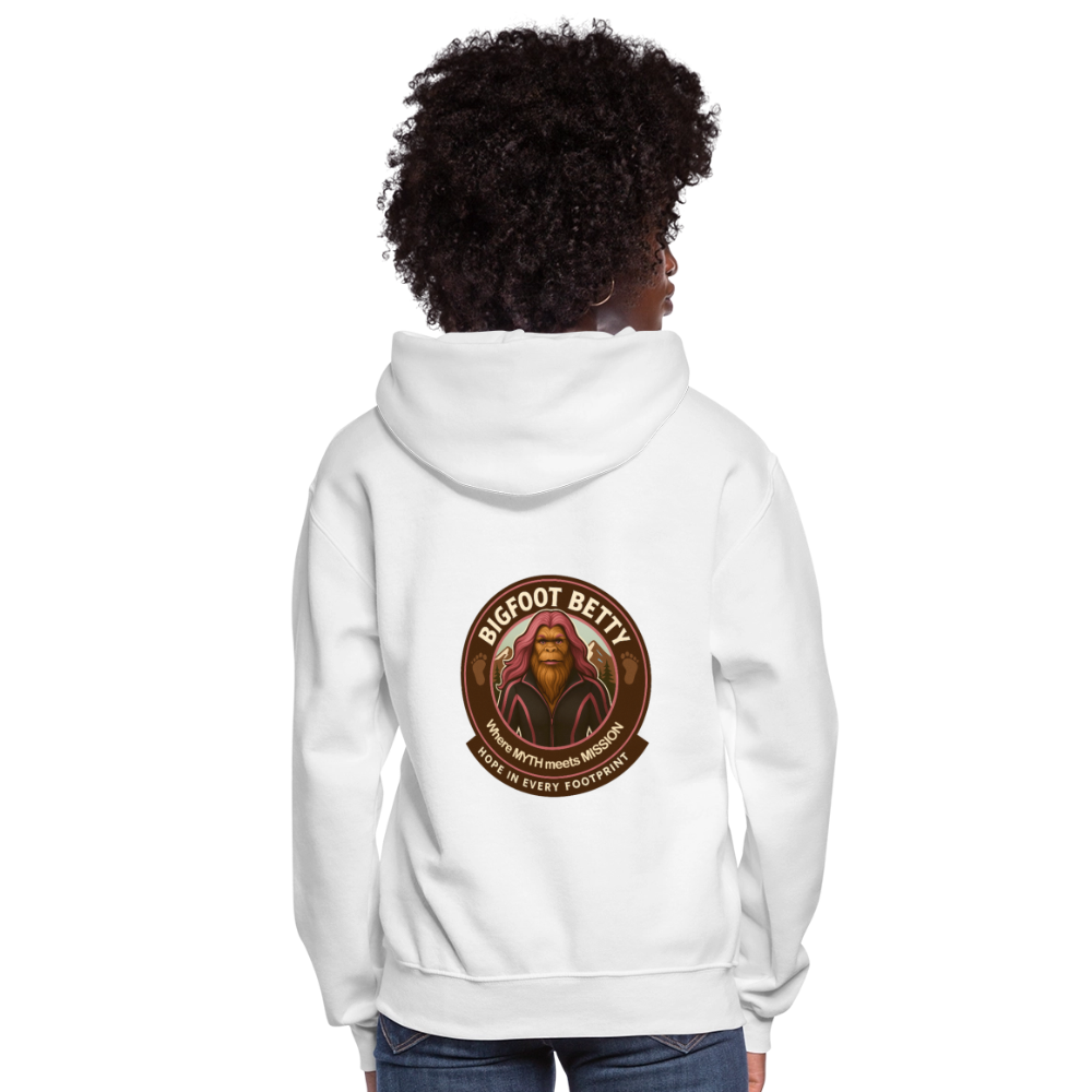 Women's Hoodie - Hope in Every Footprint (RETRO) - white