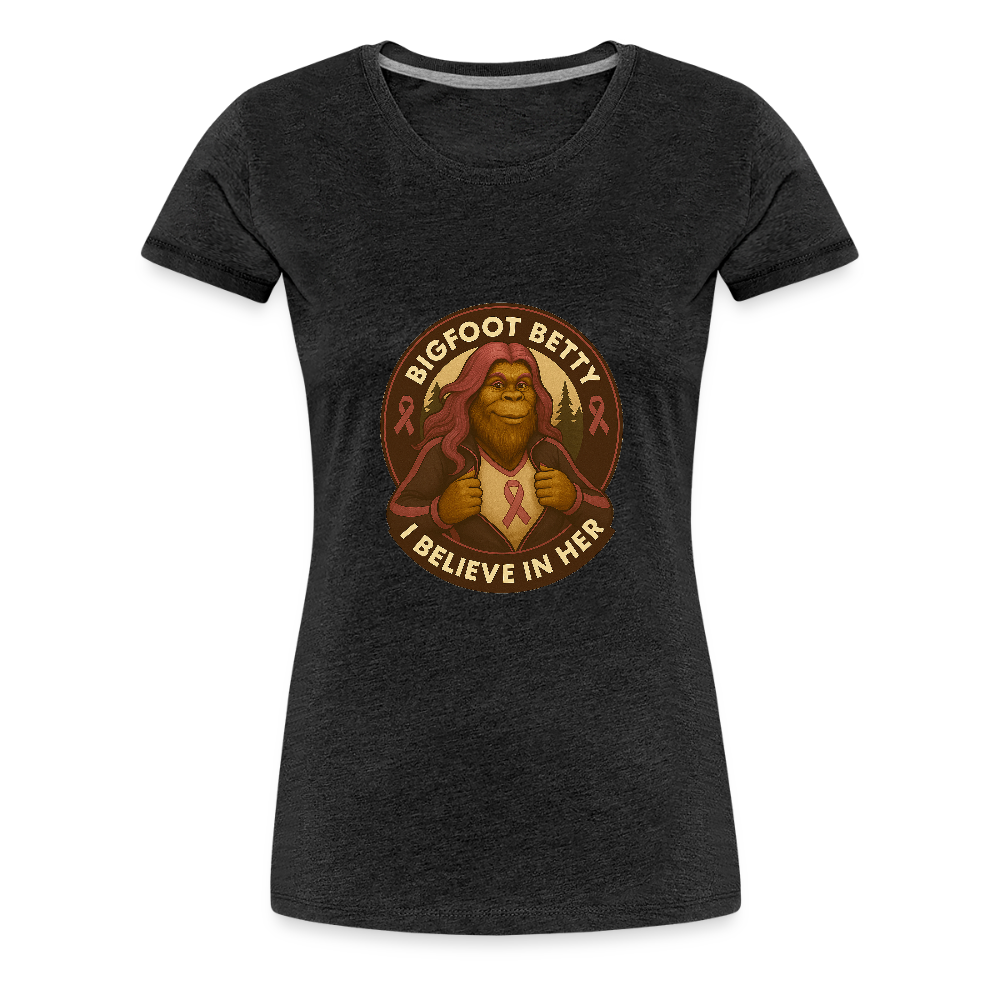 Women’s Premium T-Shirt - I Believe In Her (RETRO) - charcoal grey