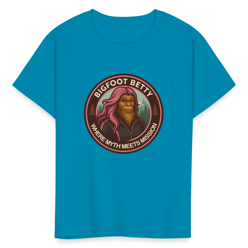 Kids' T-Shirt - Where Myth Meets Mission (RETRO) - turquoise