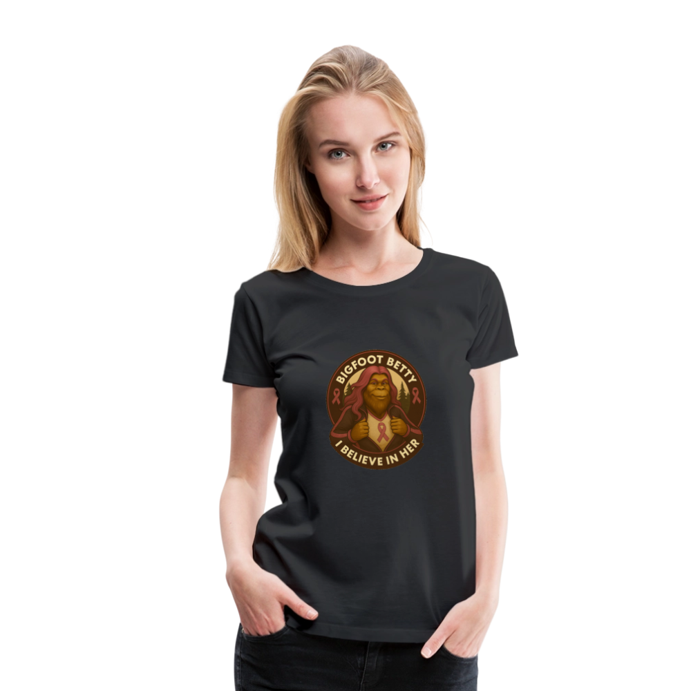 Women’s Premium T-Shirt - I Believe In Her (RETRO) - black