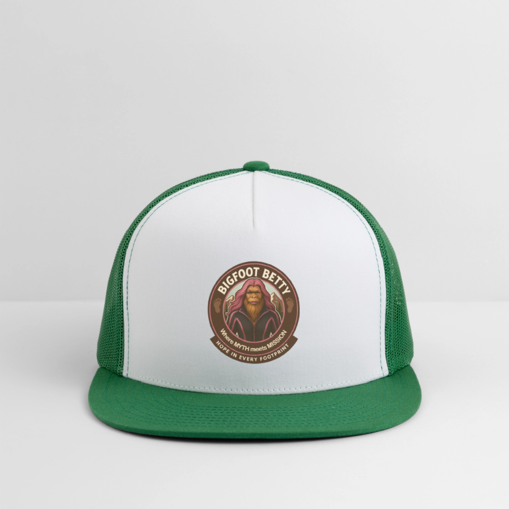 Trucker Hat - Hope in Every Footprint (RETRO) - white/kelly green