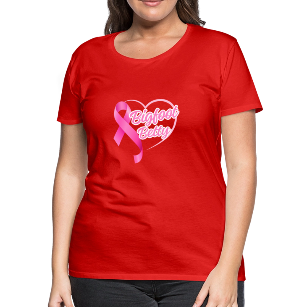 Women’s Premium T-Shirt - BFB Pink Ribbon - red