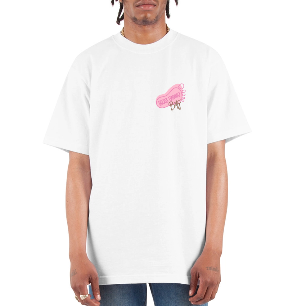 Unisex Oversized Heavyweight T-Shirt - BFB FootPrint - white