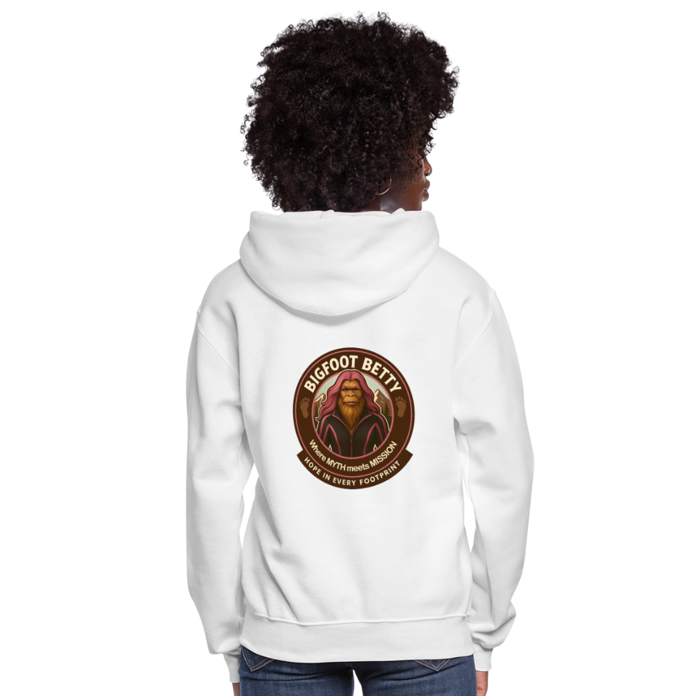 Women's Hoodie - Hope in Every Footprint (F/B) (RETRO) - white