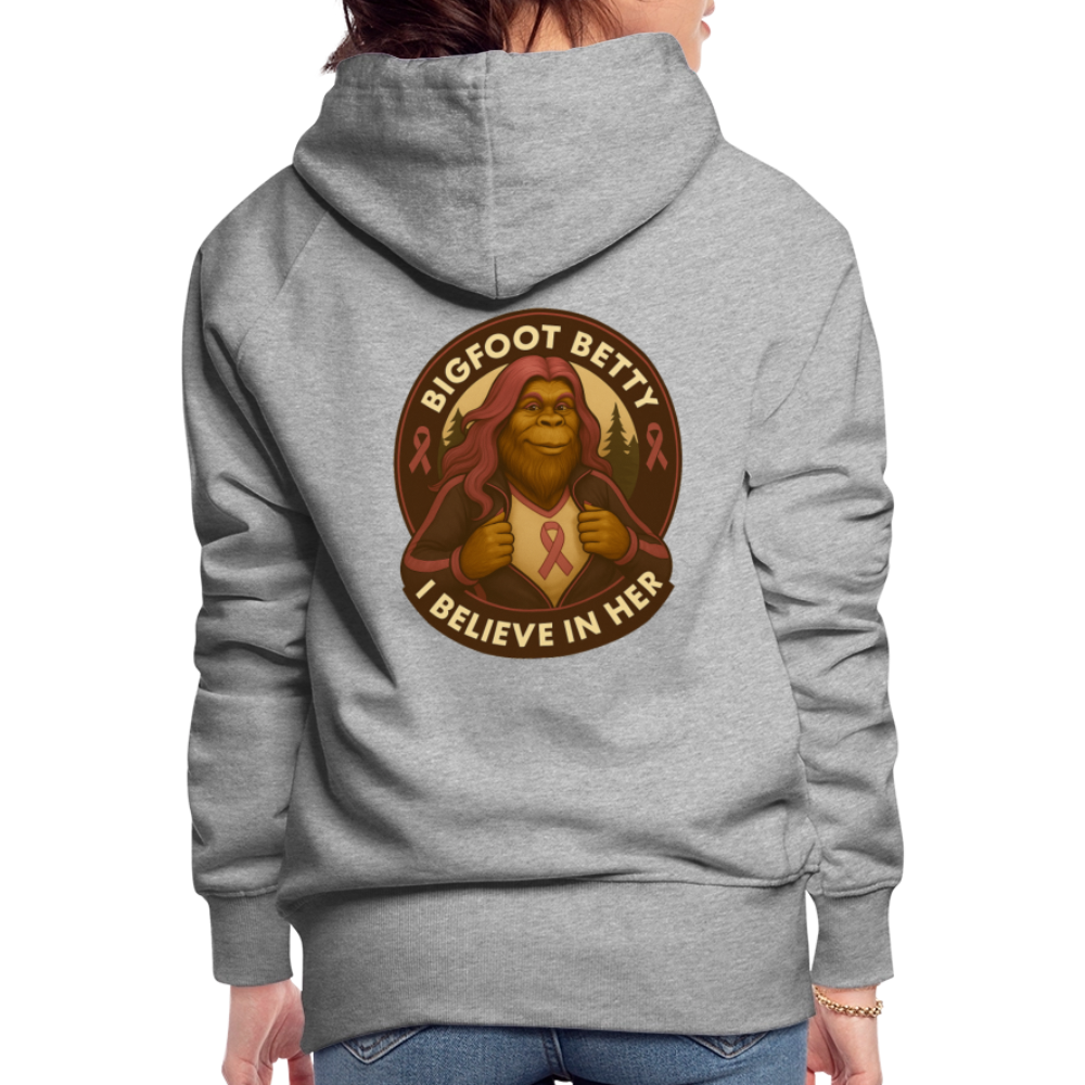 Women’s Premium Hoodie - I Believe In Her (RETRO) - heather grey