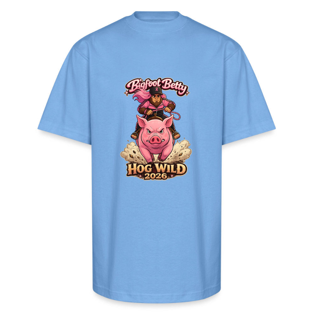 Unisex Oversized Heavyweight T-Shirt - BFB Hog Wild - HOG - sky blue