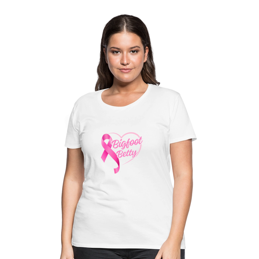 Women’s Premium T-Shirt - BFB Pink Ribbon - white