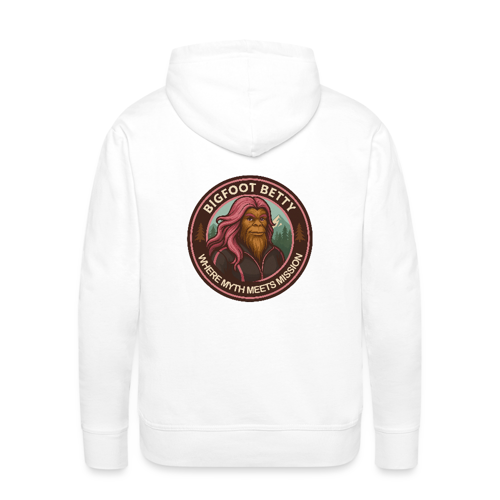 Men’s Premium Hoodie - Where Myth Meets Mission (RETRO) - white
