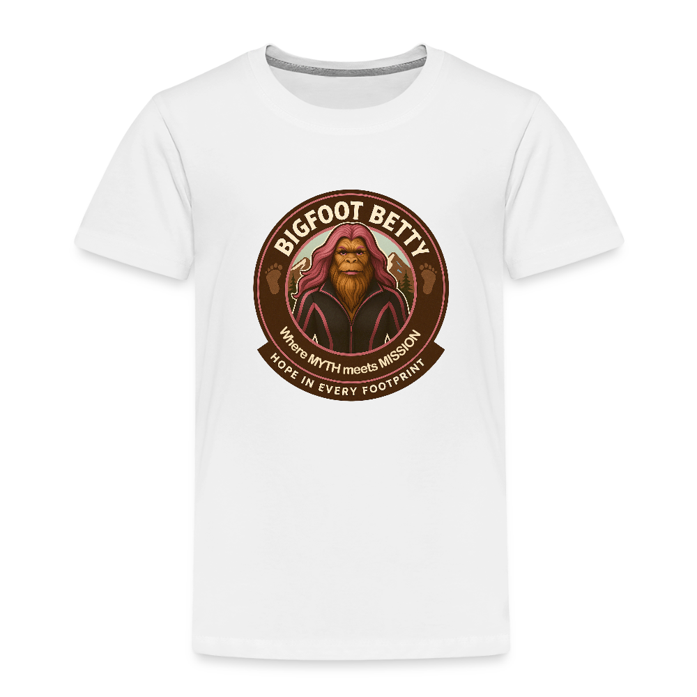 Toddler Premium T-Shirt - Hope in Every Footprint (RETRO) - white