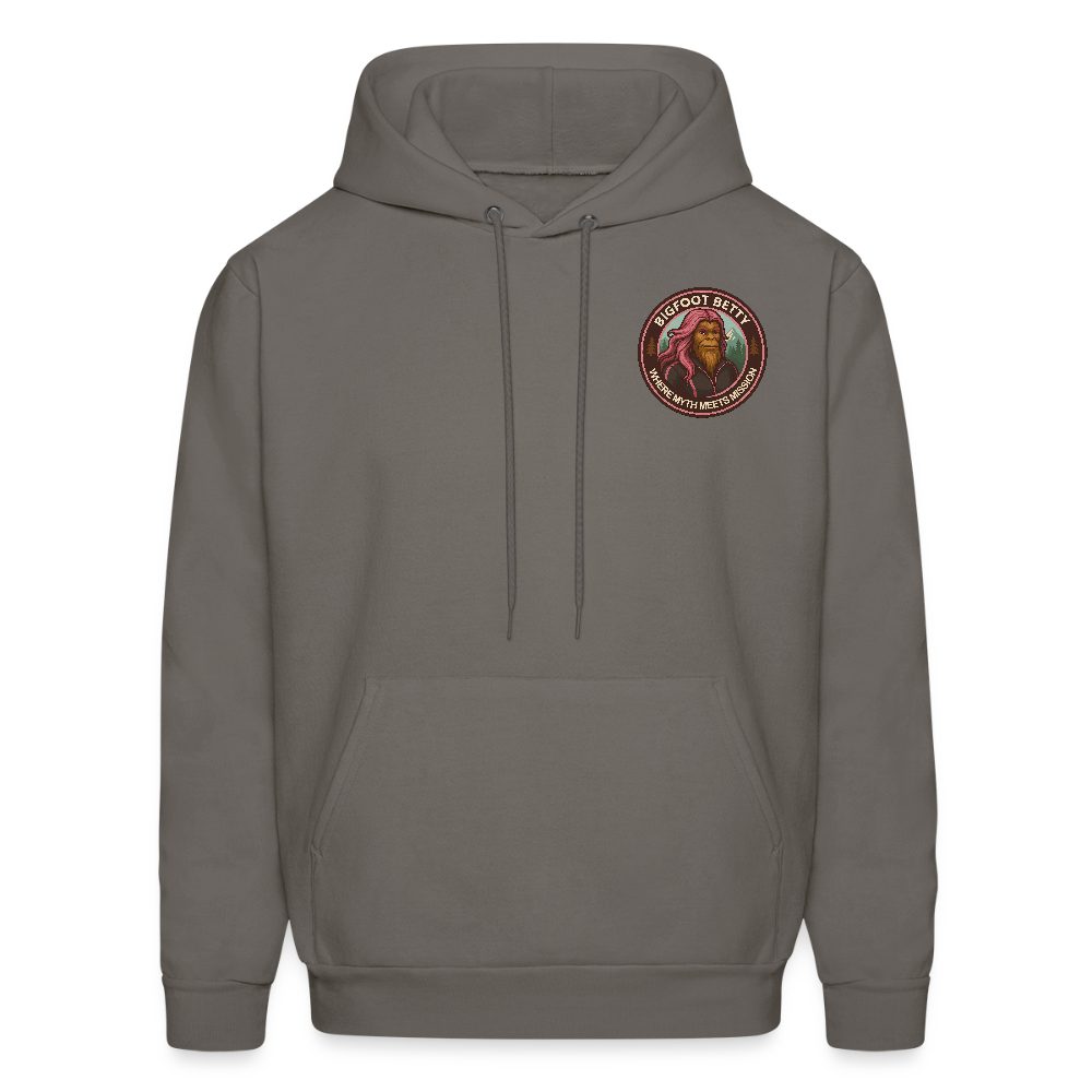 Men's Hoodie - Where Myth Meets Mission (F/B) (RETRO) - asphalt gray
