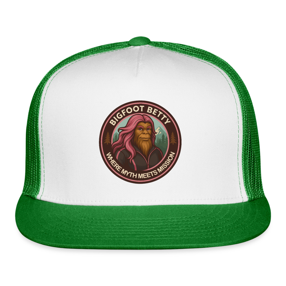 Trucker Hat - Where Myth Meets Mission (RETRO) - white/kelly green