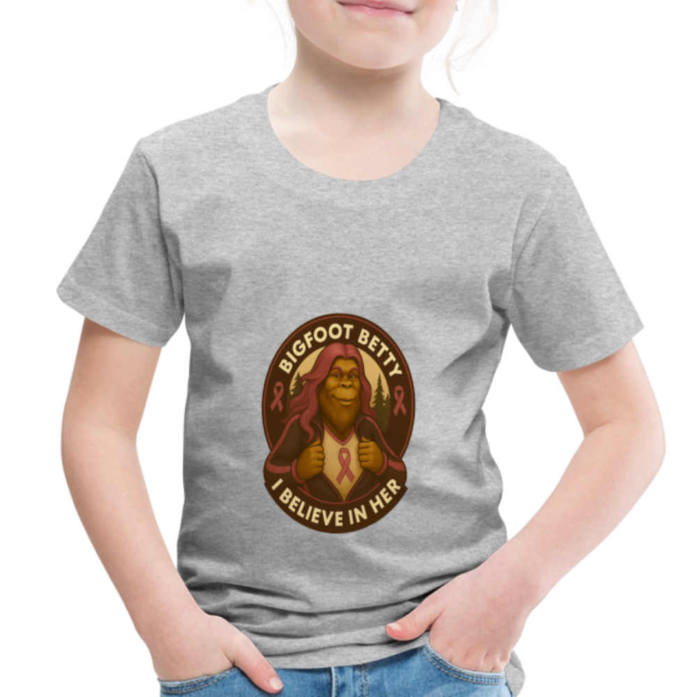 Toddler Premium T-Shirt - I Believe In Her  (RETRO) - heather gray