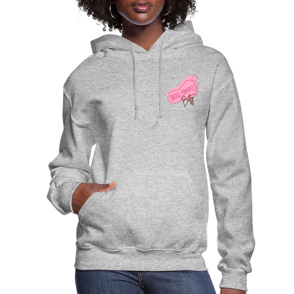 Women's Hoodie - BIGFOOT BETTY - JEEP - PINK RIBBON - heather gray