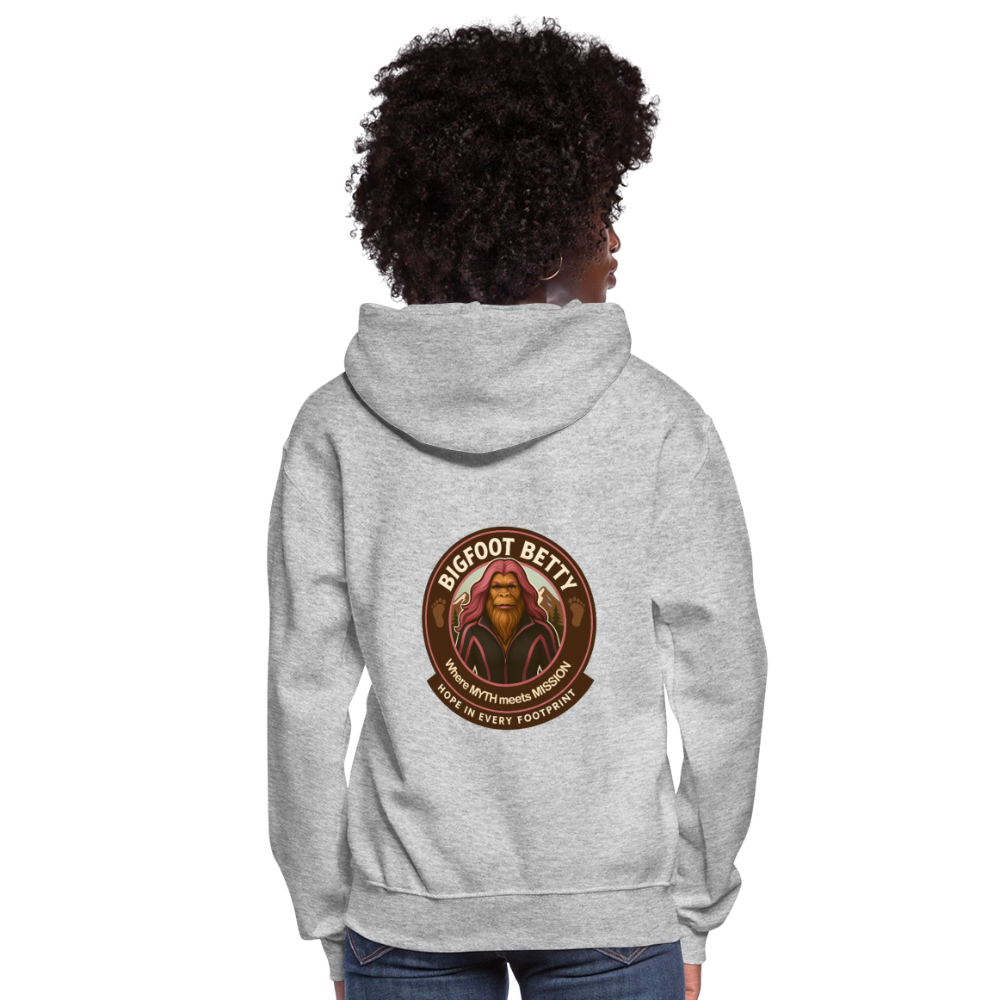 Women's Hoodie - Hope in Every Footprint (RETRO) - heather gray