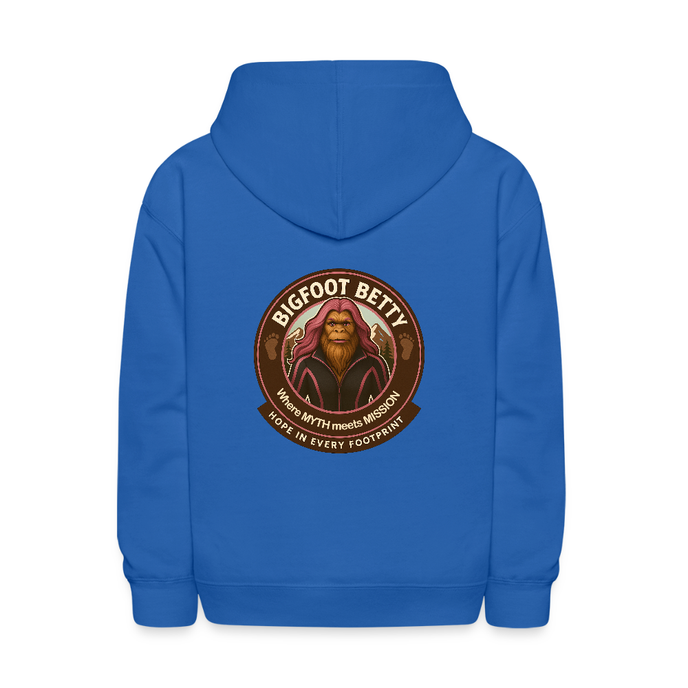 Kids' Hoodie - Hope in Every Footprint (F/B) (RETRO) - royal blue